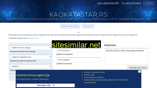 kaokatastar.rs alternative sites