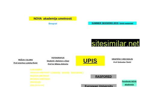 nova.edu.rs alternative sites