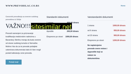 prevodilac.co.rs alternative sites