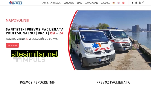 sanitetskiprevozimpuls.rs alternative sites