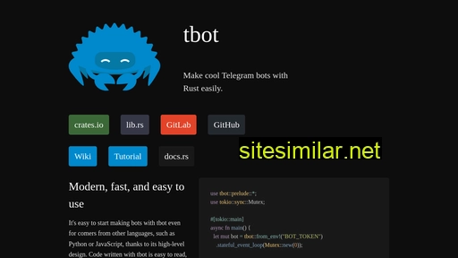 tbot.rs alternative sites