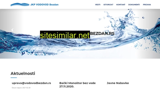 vodovodbezdan.rs alternative sites