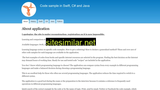 Code-samples similar sites