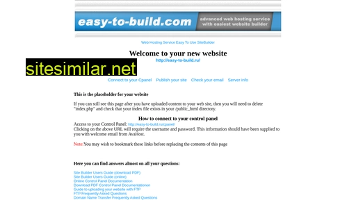 Easy-to-build similar sites