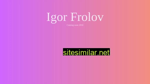 igorfrolov.ru alternative sites