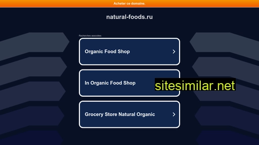 Natural-foods similar sites