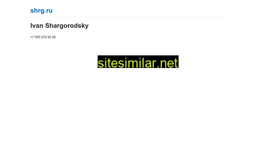 shrg.ru alternative sites