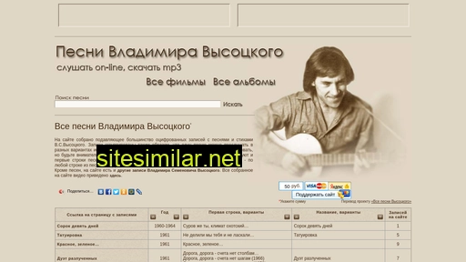 v-vissotsky.ru alternative sites