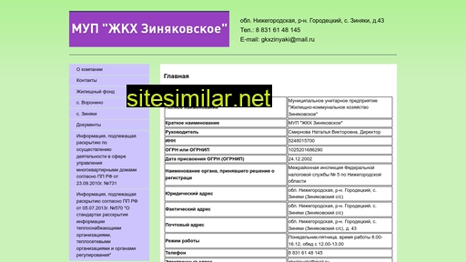 Zinyakovskoe similar sites