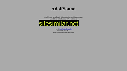 adolfsound.se alternative sites