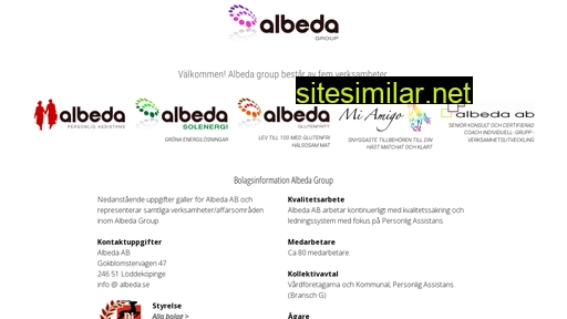 albedagroup.se alternative sites