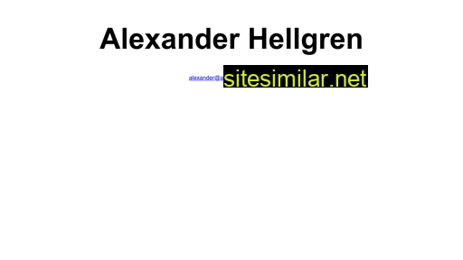 Alexanderhellgren similar sites
