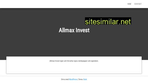 allmaxinvest.se alternative sites