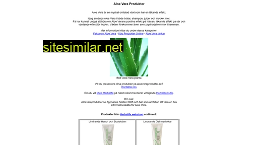 aloeveraprodukter.se alternative sites
