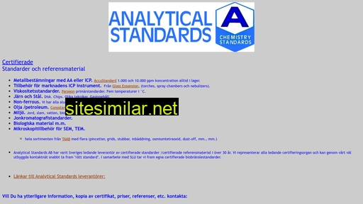 Analyticalstandards similar sites
