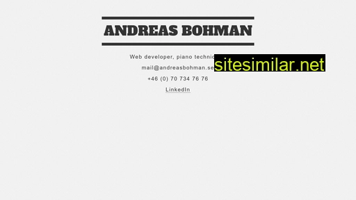 andreasbohman.se alternative sites