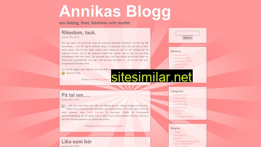 Annikasblogg similar sites
