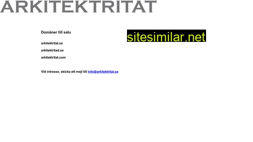 arkitektritat.se alternative sites