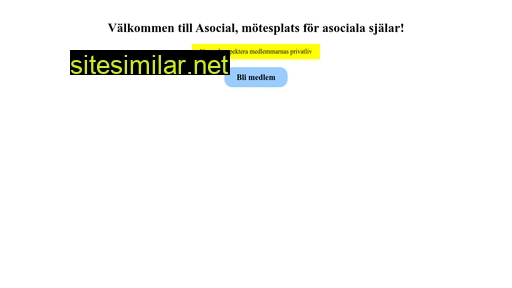 asocial.se alternative sites