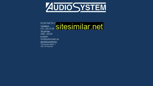 audiosystem.se alternative sites