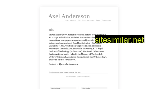 Axelandersson similar sites