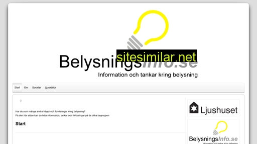 belysningsinfo.se alternative sites