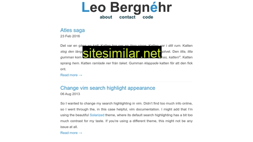 bergnehr.se alternative sites