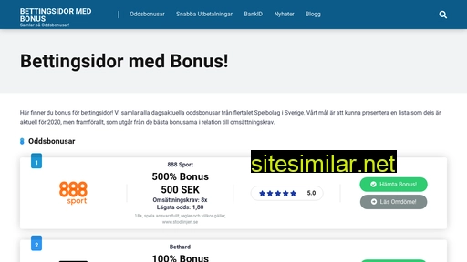 bettingsidorbonus.se alternative sites