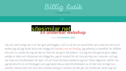billigbutik.se alternative sites