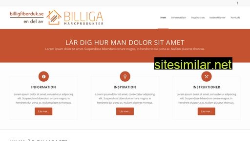 billigfiberduk.se alternative sites