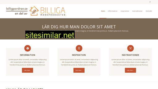 billigpordran.se alternative sites