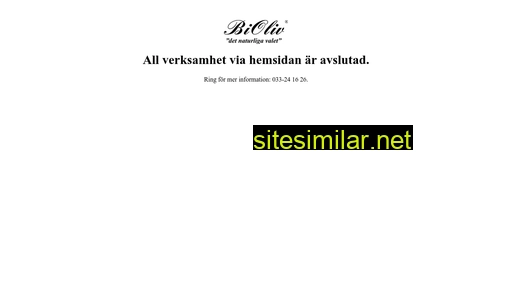 bioliv.se alternative sites
