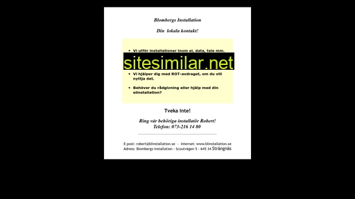blinstallation.se alternative sites