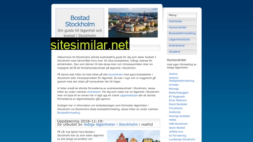 Bostadenstockholm similar sites