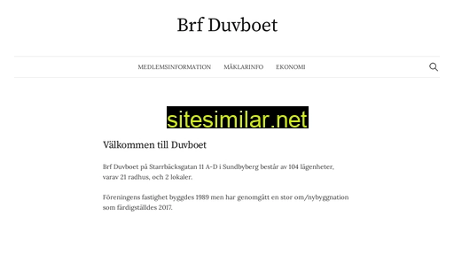 brfduvboet.se alternative sites