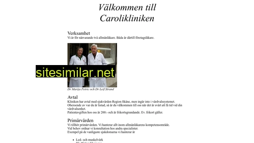 carolikliniken.se alternative sites