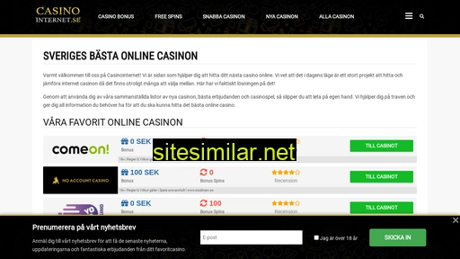 casinointernet.se alternative sites