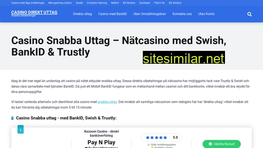 casinodirektuttag.se alternative sites