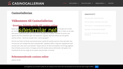 casinogallerian.se alternative sites