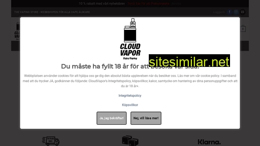 cloudvapor.se alternative sites