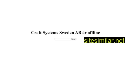 craftsystems.se alternative sites