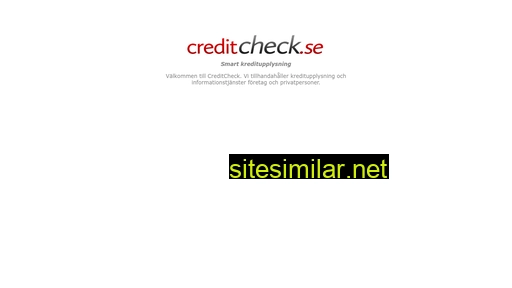 creditcheck.se alternative sites