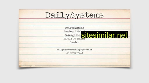 dailysystems.se alternative sites