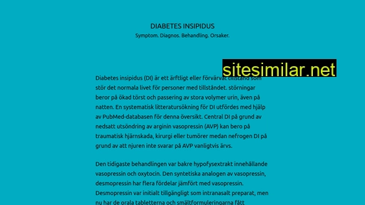 diabetesinsipidus.se alternative sites