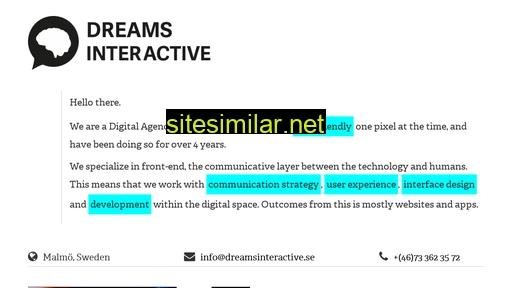 dreamsinteractive.se alternative sites