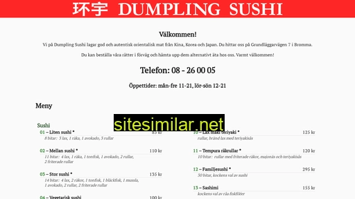 dumplingsushi.se alternative sites