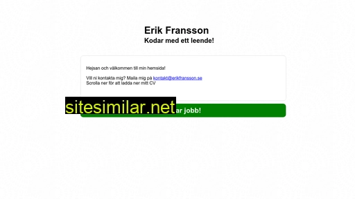 Erikfransson similar sites