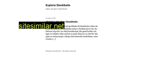 explorestockholm.se alternative sites