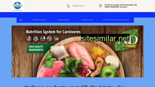 farminapetfoods.se alternative sites