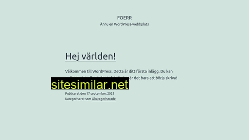 foerr.se alternative sites
